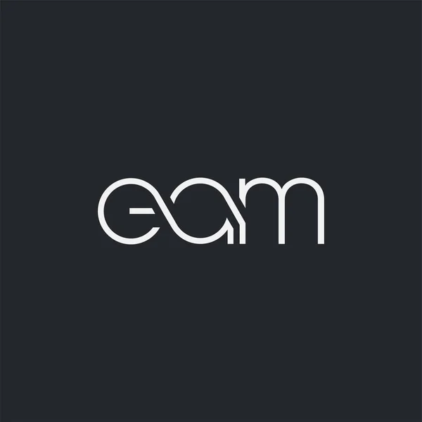 Logotipo Comum Eam Para Modelo Cartão Visita Vector — Vetor de Stock