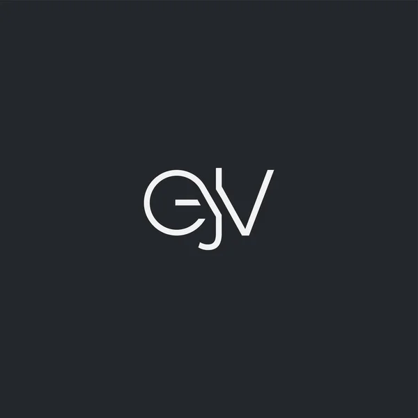 Logo Congiunto Ejv Modello Biglietto Visita Vettore — Vettoriale Stock