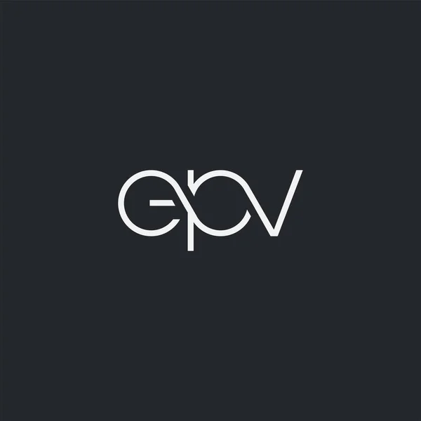 Logo Conjunto Epv Para Tarjeta Visita Plantilla Vector — Archivo Imágenes Vectoriales