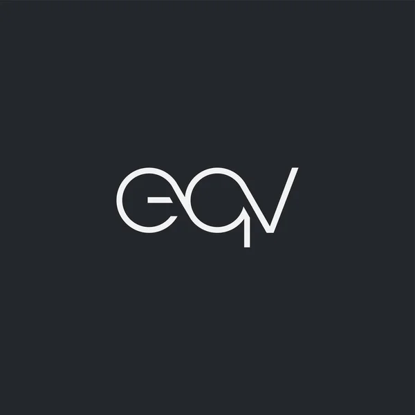 Logotipo Conjunto Eqv Para Tarjeta Visita Plantilla Vector — Archivo Imágenes Vectoriales