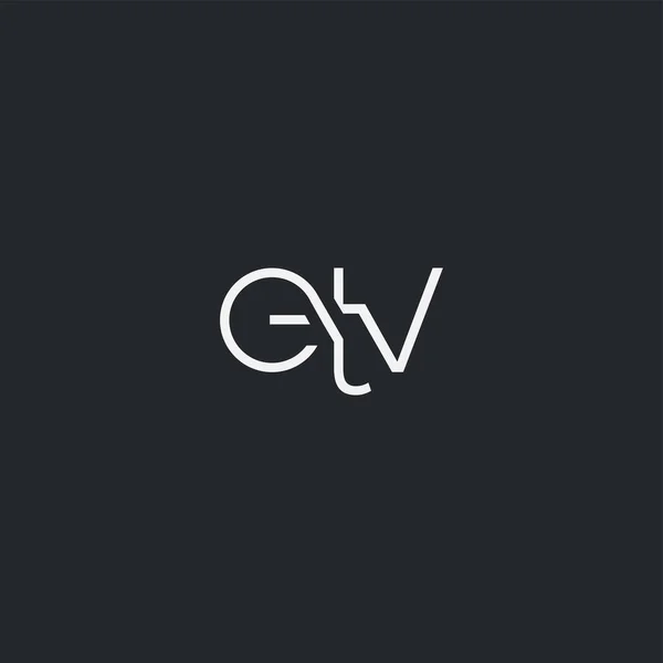 Logotipo Conjunto Etv Para Tarjeta Visita Plantilla Vector — Archivo Imágenes Vectoriales