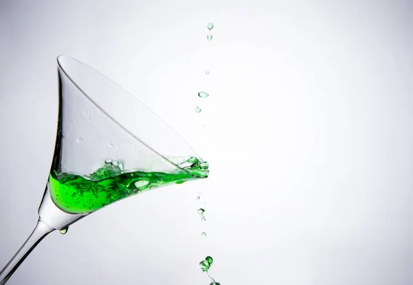 Acqua Verde Bicchiere Cocktail — Foto Stock