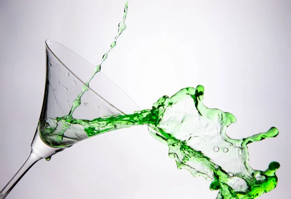 Acqua Verde Bicchiere Cocktail — Foto Stock