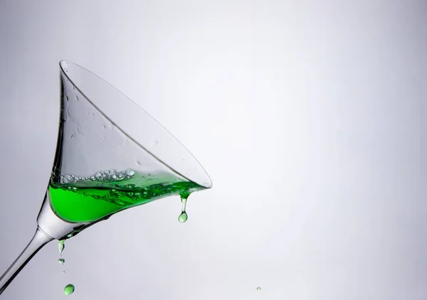 Acqua Verde Bicchiere Cocktail — Foto Stock