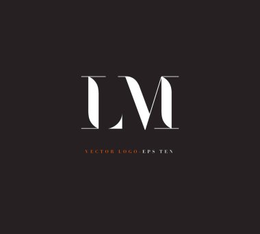 Logo vektör kartvizit şablonu için Lm ortak