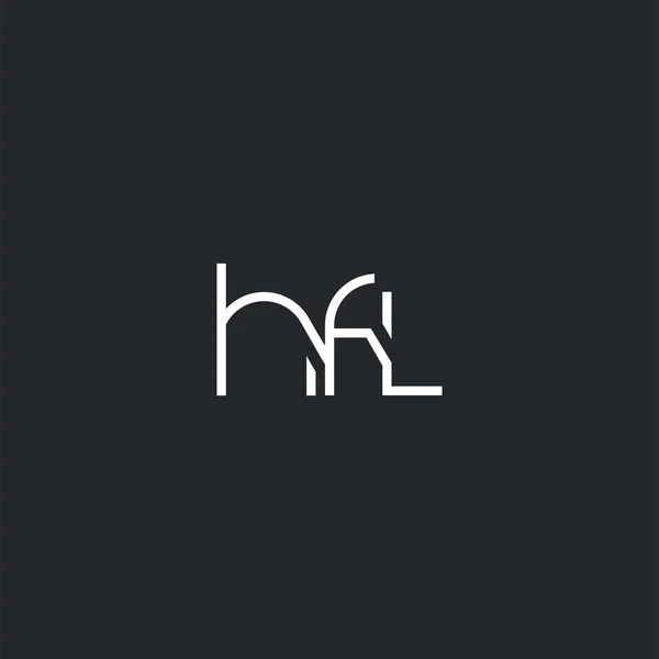 Giunto Logo Hfl Modello Biglietto Visita Vettore — Vettoriale Stock