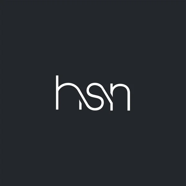 Logotipo Conjunto Hsn Para Tarjeta Visita Plantilla Vector — Vector de stock