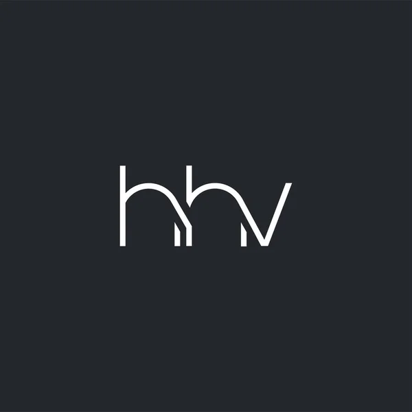 Logotipo Hhv Conjunta Para Modelo Cartão Visita Vetor —  Vetores de Stock