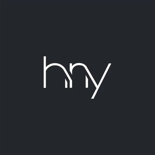 Logo Comune Hny Modello Biglietto Visita Vettore — Vettoriale Stock