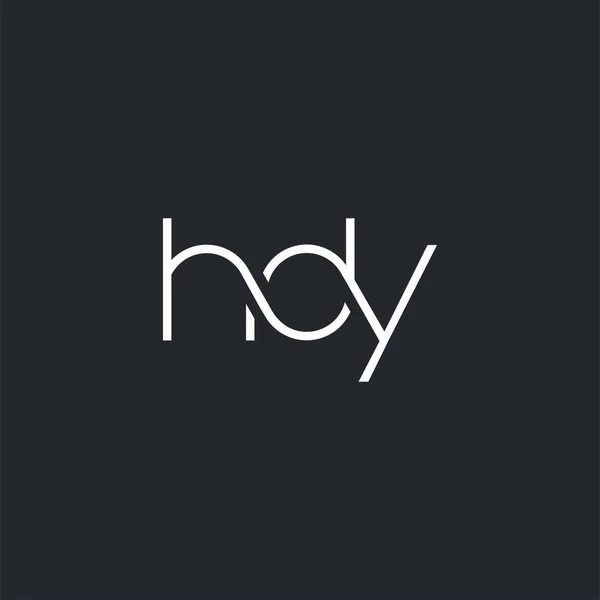 Giunto Logo Hdy Modello Biglietto Visita Vettore — Vettoriale Stock