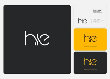 Kartvizit Şablonu için logo ortak Hie, Vektör