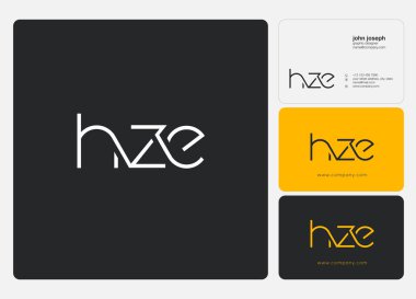 Kartvizit Şablonu için logo ortak Hze, Vektör