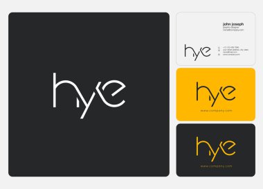 Kartvizit Şablonu için logo ortak Hye, Vektör