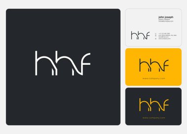 Kartvizit Şablonu için logo ortak Hhf, Vektör