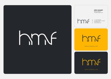 Kartvizit Şablonu için logo ortak Hmf, Vektör