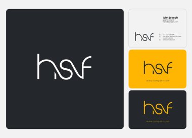 Kartvizit Şablonu için logo ortak Hsf, Vektör