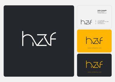 Kartvizit Şablonu için logo ortak Hzf, Vektör