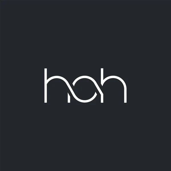 Giunto Del Logo Hoh Modello Biglietto Visita Vettore — Vettoriale Stock