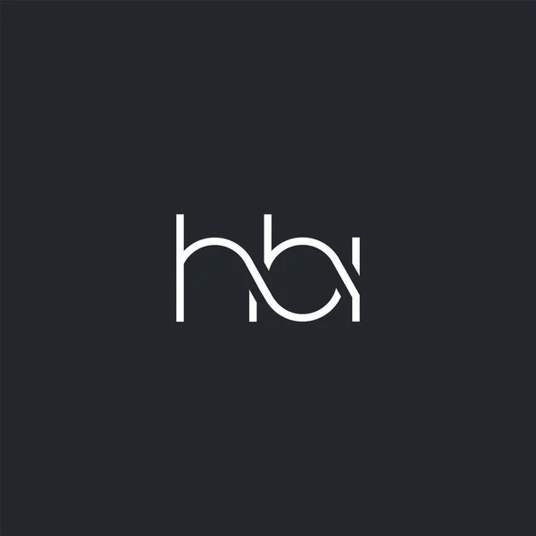 Giunto Logo Hbi Modello Biglietto Visita Vettore — Vettoriale Stock