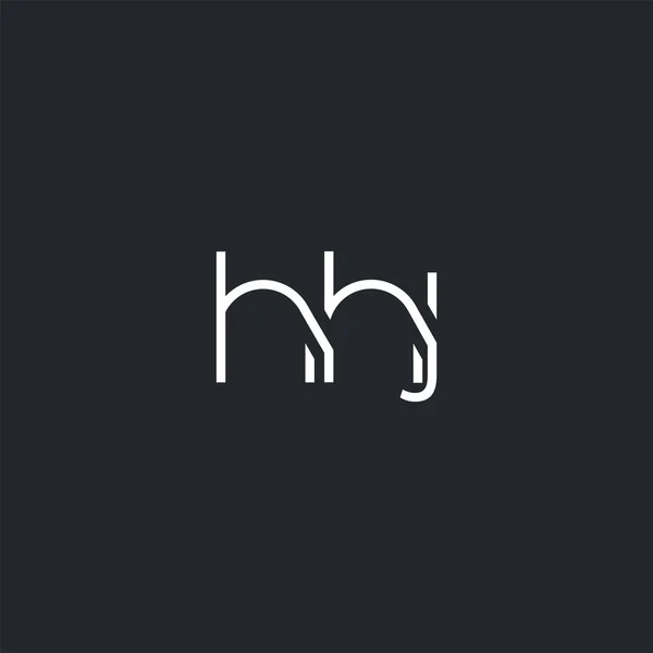 Logo Conjunto Hhj Para Plantilla Tarjeta Visita Vector — Vector de stock