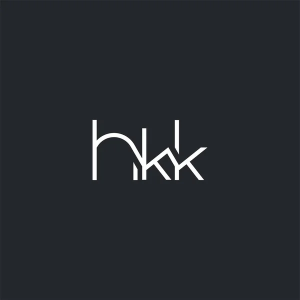 用于名片模板的徽标接头 Hkk — 图库矢量图片