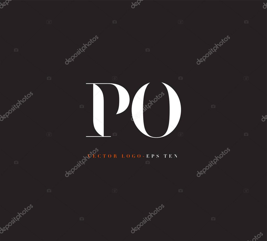Logo joint po for Business Card Template, Vector