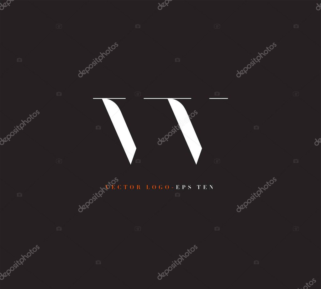 Logo joint vv for Business Card Template, Vector