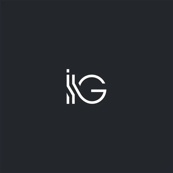 Giunto Logo Iig Modello Biglietto Visita Vettore — Vettoriale Stock