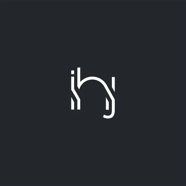 Logotipo Conjunto Ihj Para Modelo Cartão Visita Vector — Vetor de Stock