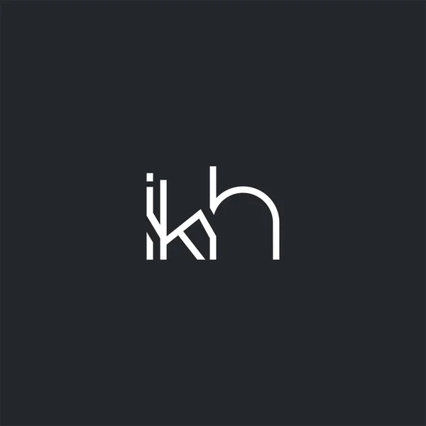 Logotipo Ikh Conjunto Para Modelo Cartão Visita Vector —  Vetores de Stock