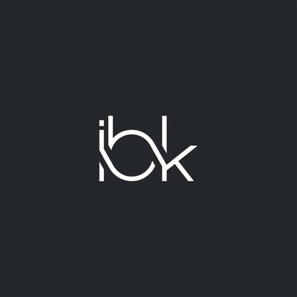 Logo Conjunto Ibk Business Card Template Vector — Archivo Imágenes Vectoriales