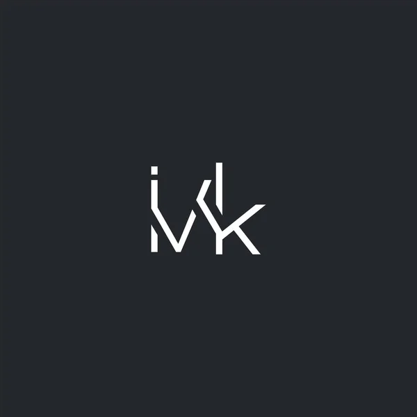 Logo Conjunto Ivk Para Tarjeta Visita Plantilla Vector — Archivo Imágenes Vectoriales