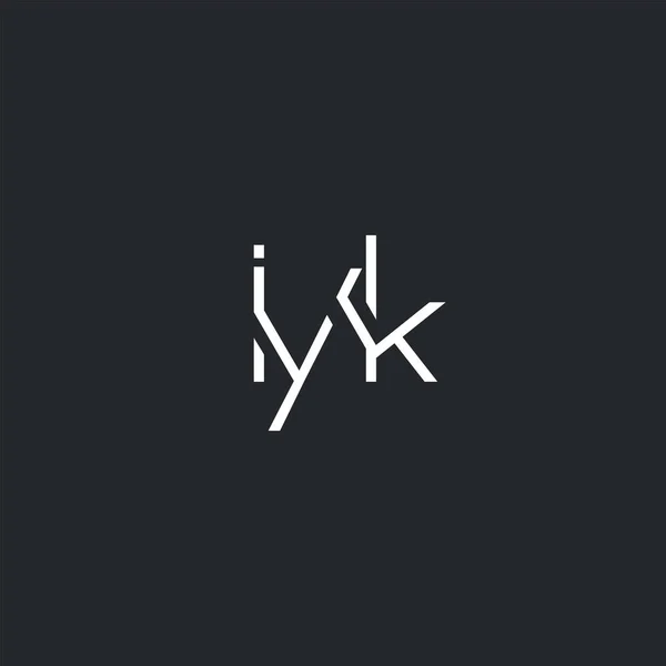 Logotipo Conjunto Iyk Para Tarjeta Visita Plantilla Vector — Archivo Imágenes Vectoriales