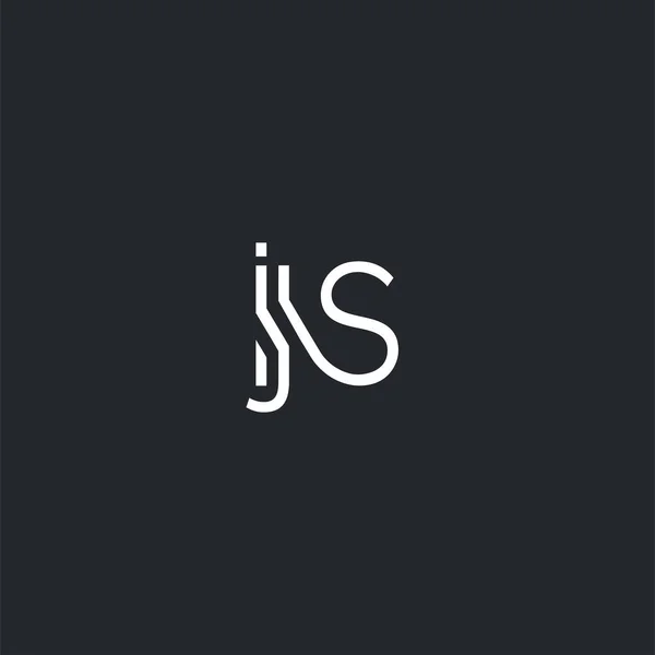 Kartvizit Şablonu Için Logo Joint Ijs Vector — Stok Vektör