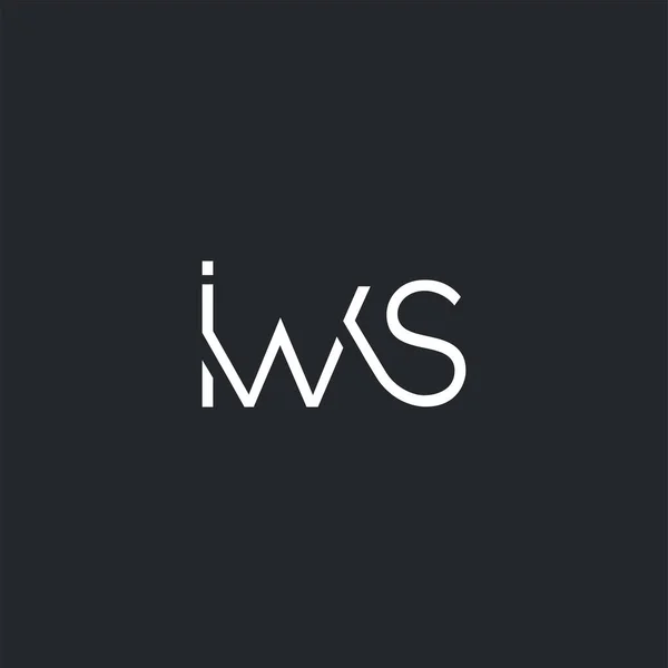 Joints Logo Iws Pour Modèle Carte Visite Vecteur — Image vectorielle