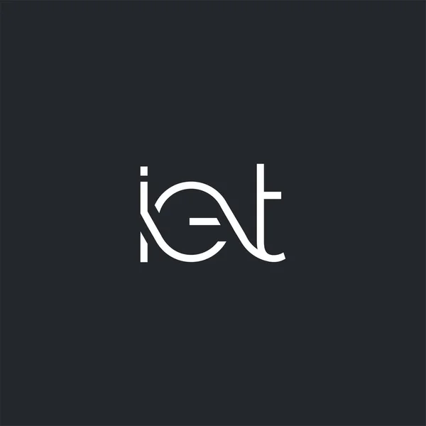 Giunto Logo Iet Modello Biglietto Visita Vettore — Vettoriale Stock