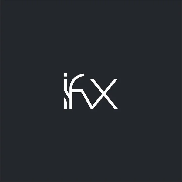 Logo Gemensamma Ifx För Visitkort Mall Vektor — Stock vektor