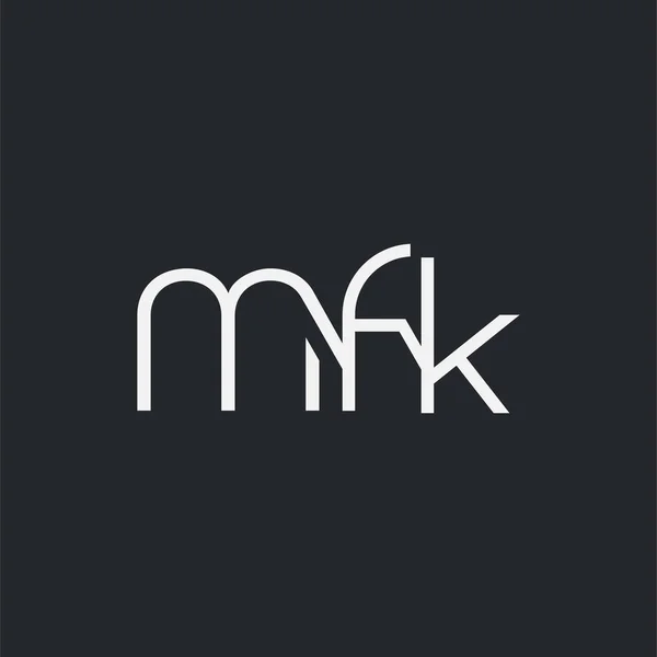 Giunto Logo Mfk Modello Biglietto Visita Vettore — Vettoriale Stock