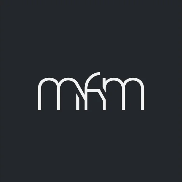 Совместный Логотип Mfm Шаблона Визитной Карточки Вектор — стоковый вектор