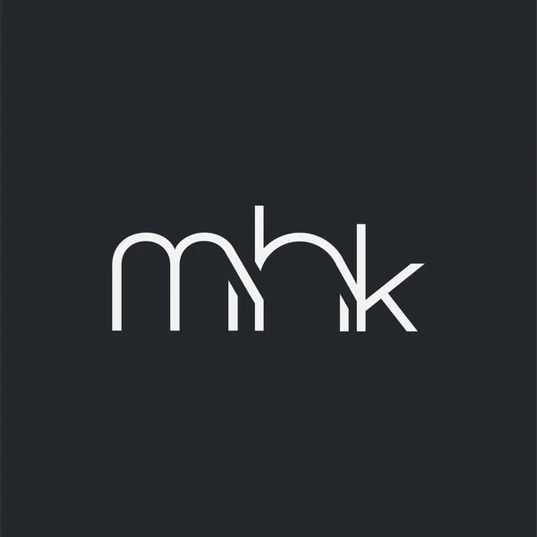 Giunto Logo Mhk Modello Biglietto Visita Vettore — Vettoriale Stock