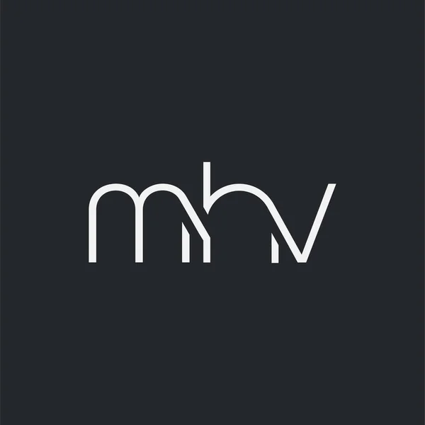 Giunto Logo Mhv Modello Biglietto Visita Vettore — Vettoriale Stock