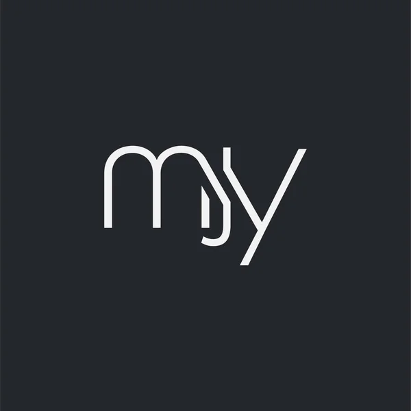 Logo Conjunto Mjy Para Tarjeta Visita Plantilla Vector — Vector de stock