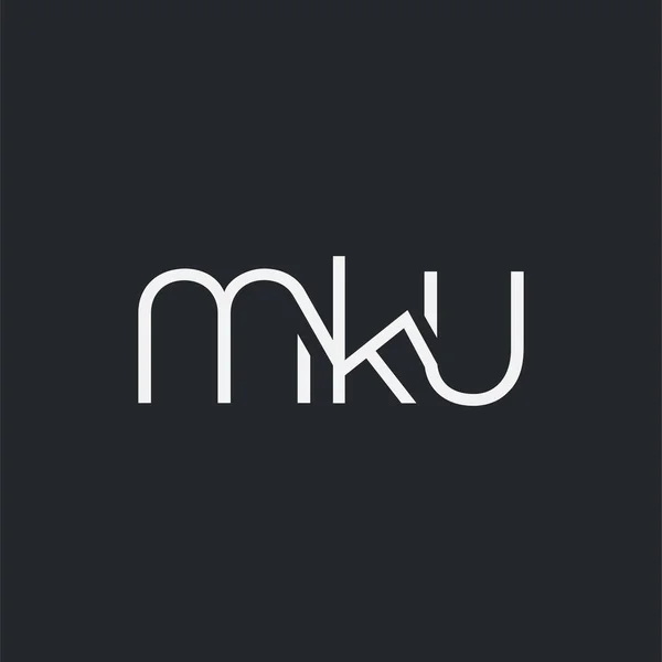 Logo Comune Mku Modello Biglietto Visita Vettore — Vettoriale Stock