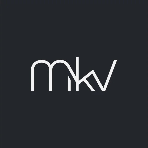Giunto Logo Mkv Modello Biglietto Visita Vettore — Vettoriale Stock