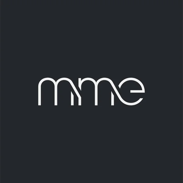Logo Joint Mme Pour Modèle Carte Visite Vecteur — Image vectorielle