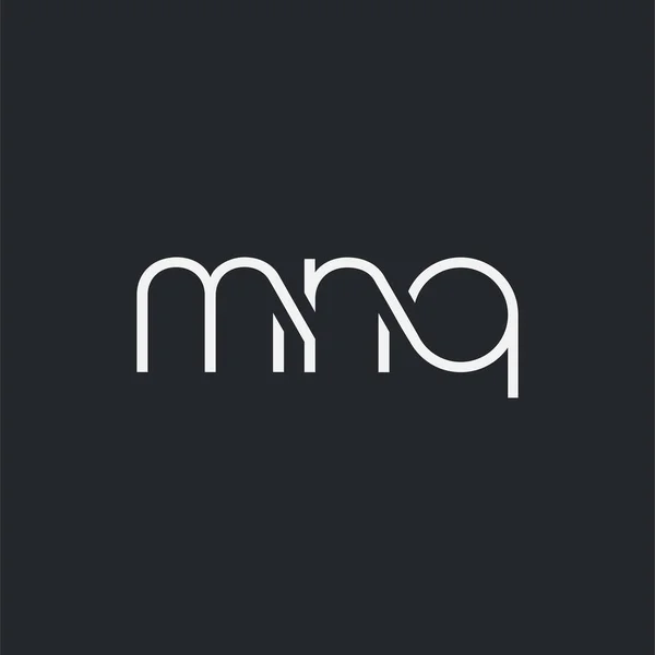 Logo Conjunto Mnq Para Tarjeta Visita Plantilla Vector — Vector de stock