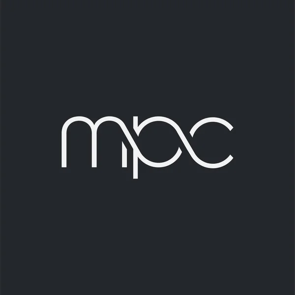 Logotipo Conjunto Mpc Para Tarjeta Visita Plantilla Vector — Vector de stock