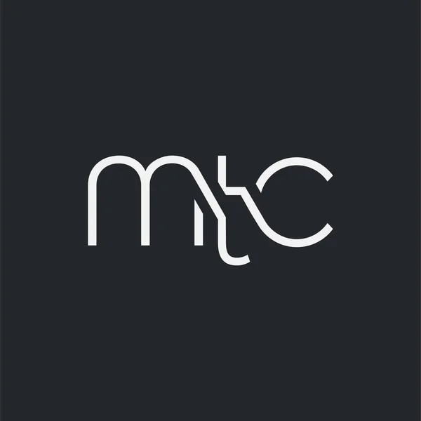 Logo Conjunto Mtc Para Tarjeta Visita Plantilla Vector — Vector de stock