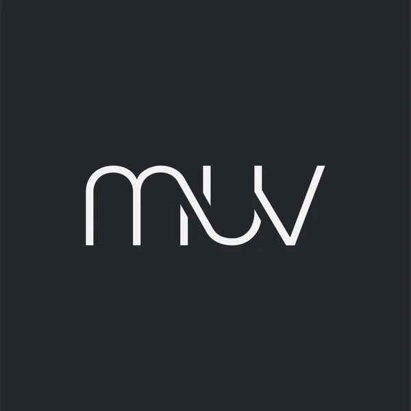 Logo Giunto Muv Modello Biglietto Visita Vettore — Vettoriale Stock