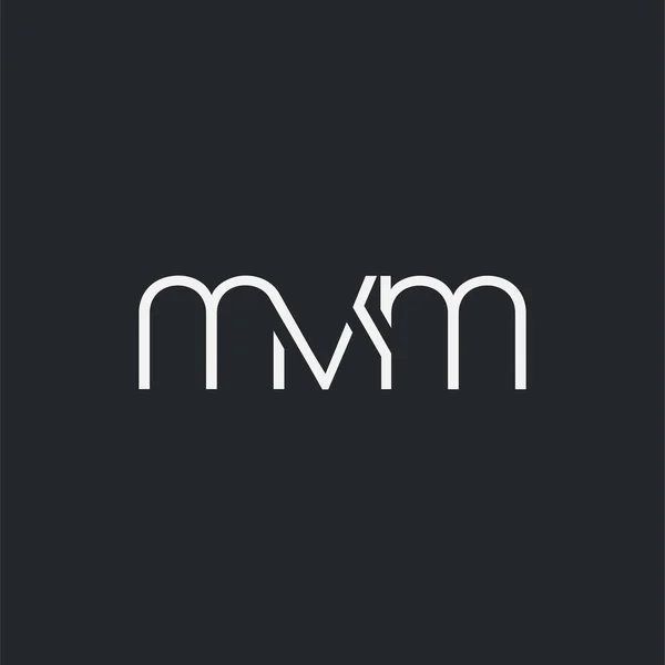 Logotipo Mvm Conjunto Para Modelo Cartão Visita Vetor — Vetor de Stock